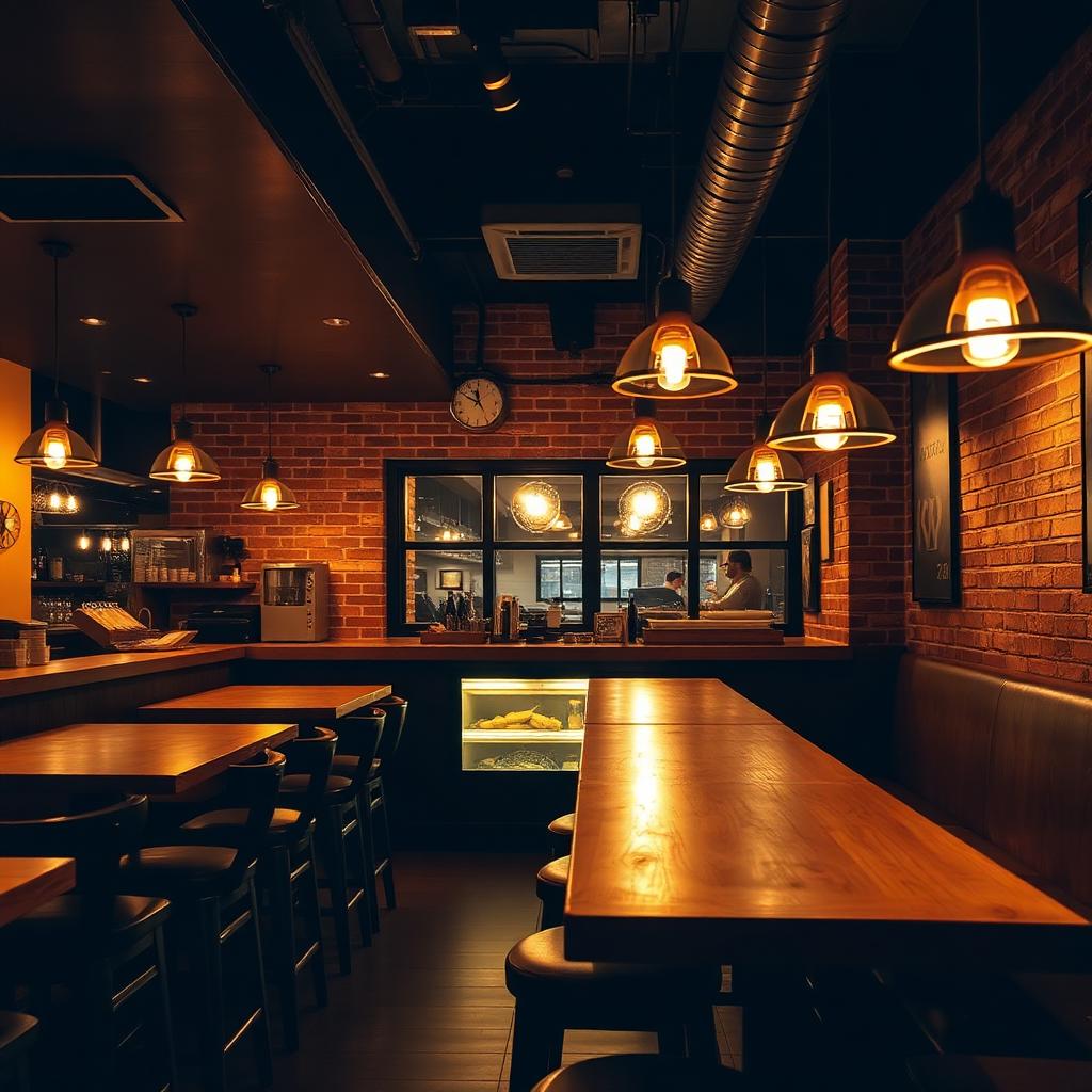 Interior da lanchonete